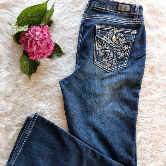 Earl Jean blue denim wide leg Size 10 - Picture 10 of 10